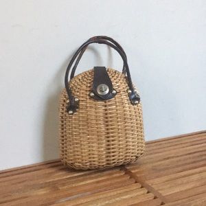 [VINTAGE] wicker woven bag